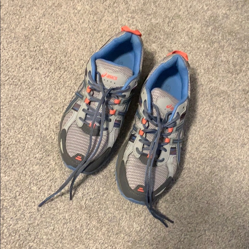 Light Blue and Peach “Asics” Tennis Shoes